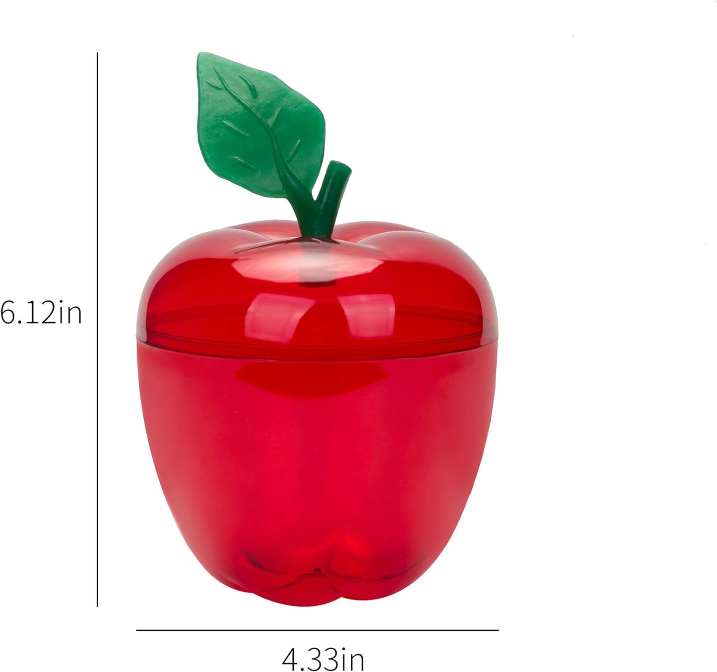 Bulk Large Clear Apple Containers Candy Toy Fillable Jars Back to School Teacher Gifts Wedding Ornaments Christmas Decorations Wholesale