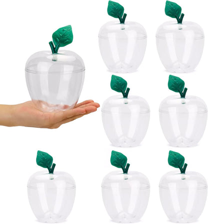 Bulk Large Clear Apple Containers Candy Toy Fillable Jars Back to School Teacher Gifts Wedding Ornaments Christmas Decorations Wholesale