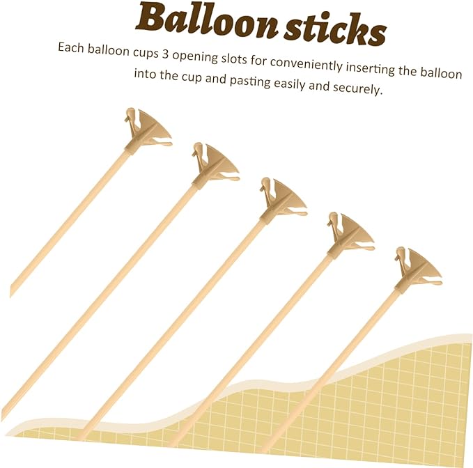 Bulk 100 Pcs 12.6 Inch Plastic Balloon Sticks for Birthday Party Anniversary Wedding Decoration Wholesale