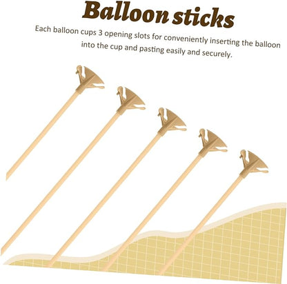Bulk 100 Pcs 12.6 Inch Plastic Balloon Sticks for Birthday Party Anniversary Wedding Decoration Wholesale
