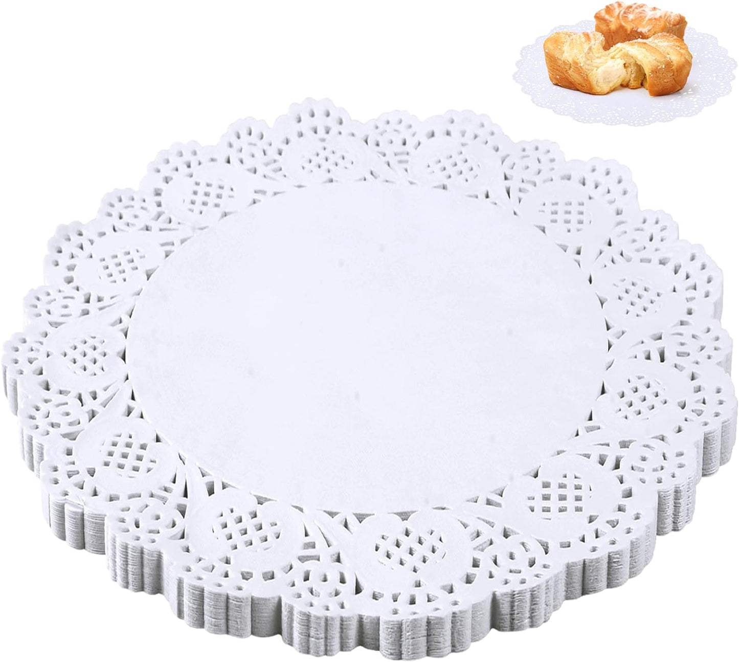 Bulk 100 Pcs 12 Inch Lace Paper Placemats Elegant Round Doilies for Weddings Birthdays Desserts Cakes and Tableware Decor Wholesale