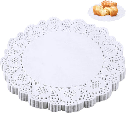 Bulk 100 Pcs 12 Inch Lace Paper Placemats Elegant Round Doilies for Weddings Birthdays Desserts Cakes and Tableware Decor Wholesale