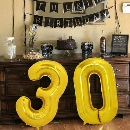 Bulk Golden Digital Number Foil Mylar Balloon for Birthday Party Wedding Baby Shower Engagement Anniversary Wholesale