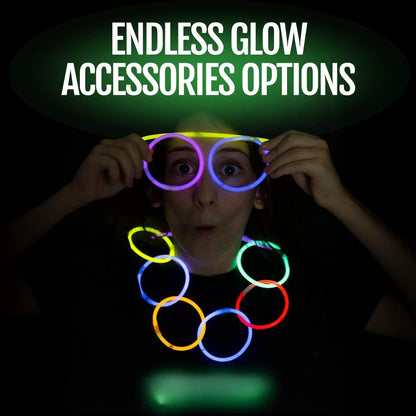 Bulk 100 PCS Ultra Bright Glow Sticks 8” 12 Hour Glow in the Dark Party Pack Waterproof Party Favors for Birthdays Weddings Halloween Camping Wholesale