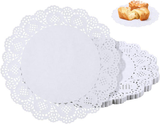 Bulk 100 Pcs 12 Inch Lace Paper Placemats Elegant Round Doilies for Weddings Birthdays Desserts Cakes and Tableware Decor Wholesale