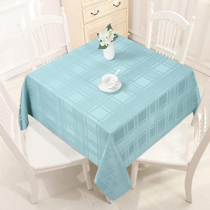 Bulk Solid Plaid Jacquard Spring Tablecloth Wrinkle and Water Resistant, Contemporary Woven Decorative Table Cover for Holiday Events Wholesale