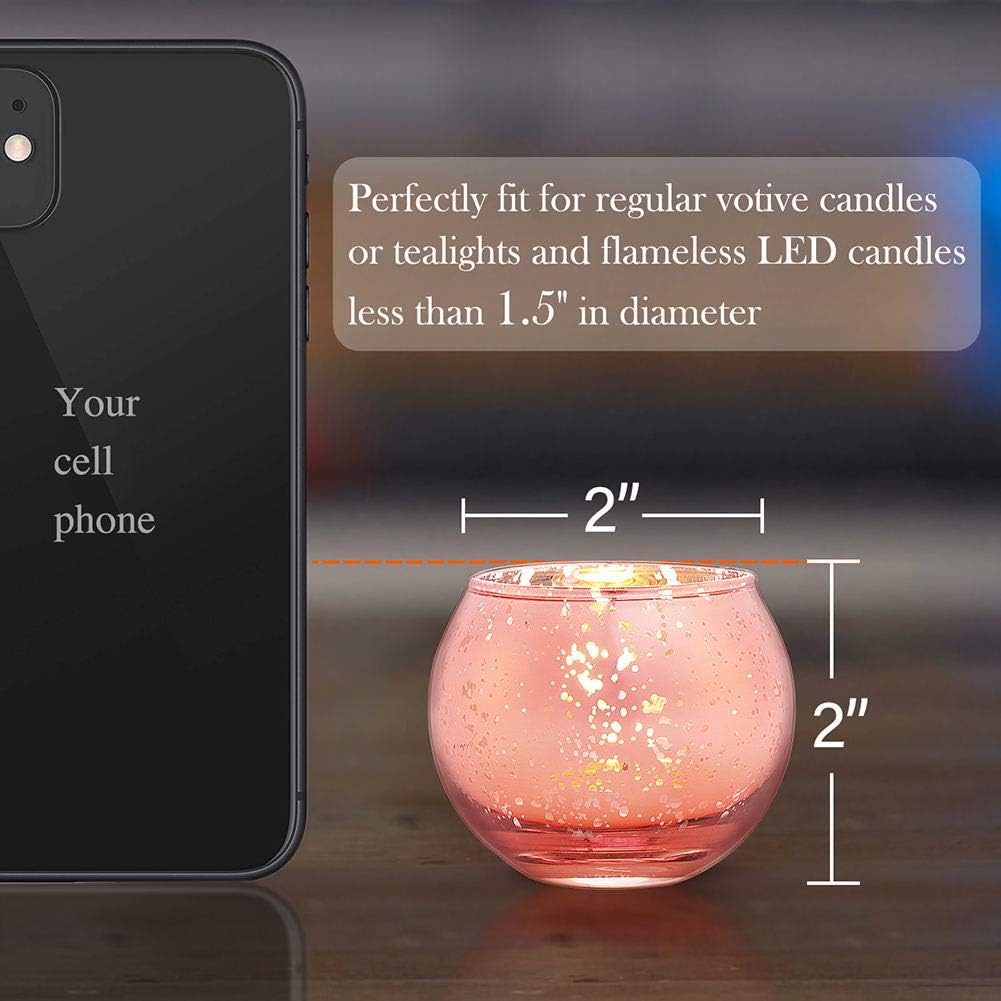 Bulk 12 Pcs Shine Bright Electroplated Glass Candle Holders for Weddings Parties Holidays Gifts and Bridal Showers Wholesale