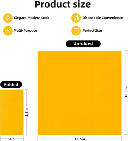 Bulk 100 Pcs 16.5" x 16.5" Premium Dinner Napkins with Flatware Pocket Soft Absorbent Cloth for Kitchen Parties Weddings Events Wholesale