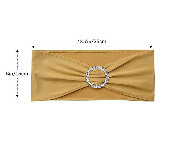 Premium 50Pcs Elastic Chair Sash Bands Heavy Duty Spandex Wedding Banquet Decor Adjustable Sliders Reception Party Table Settings