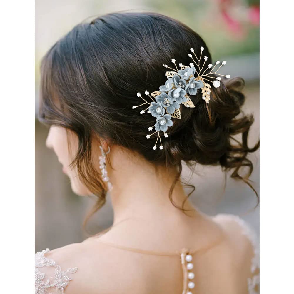 Bulk Floral Hair Pins 2025 Trio Handmade Pearls Boho Wedding Accessories for Bridesmaids Outdoor Ceremony Prom Wholesale