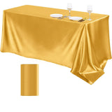 Bulk 4 Pack Satin Tablecloths 102x58 Inch for Wedding Banquet Party Events Decorations