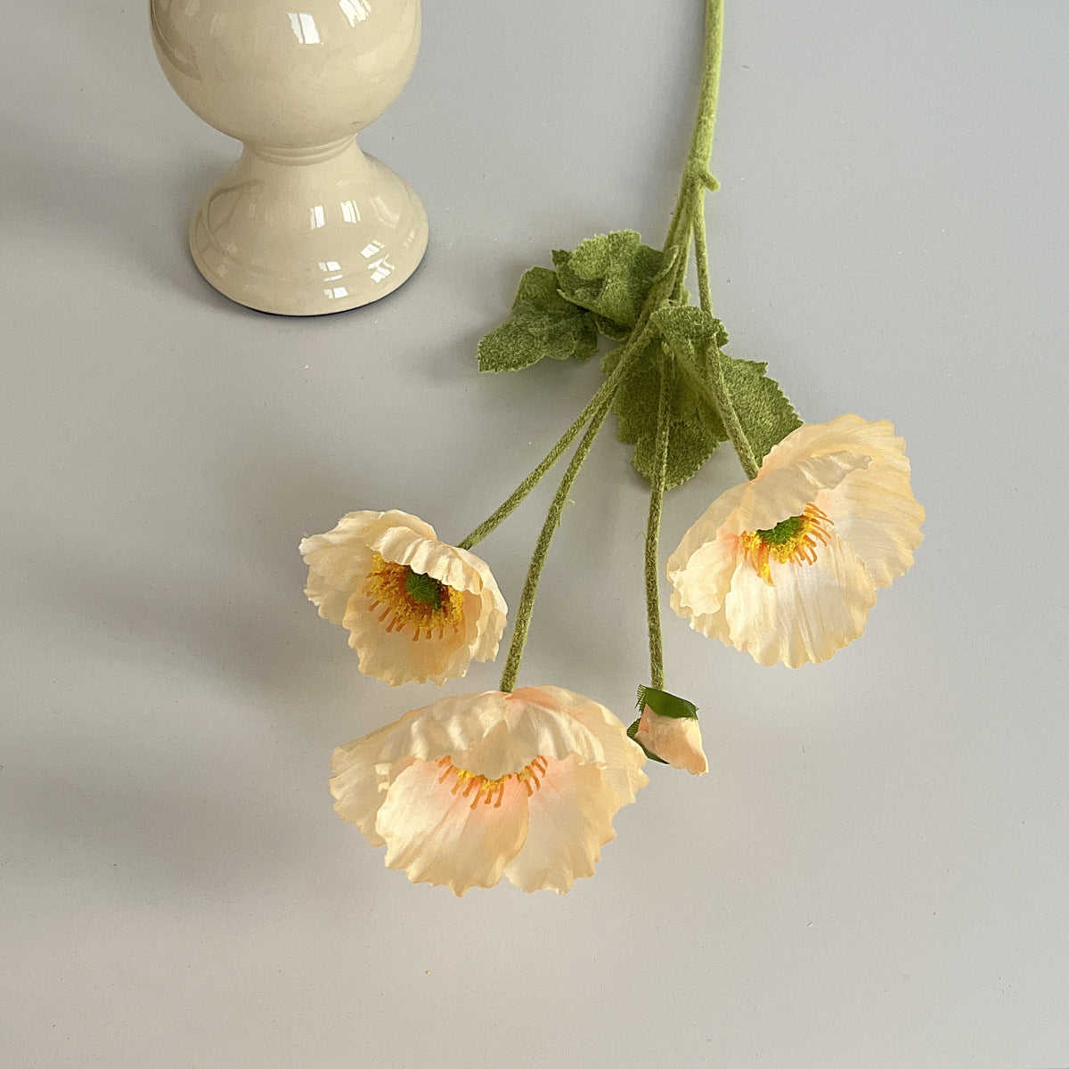 Bulk 23" Artificial Silk Poppy Flowers Fake Poppy with Stems for Home Wedding Party Tables Decor Wholesale