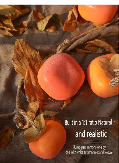 Bulk 2 Pcs Persimmon Garlands Real Touch Fade Resistance for Indoor Outdoor Home Decor Thanksgiving Photo Studio Backdrops Wholesale