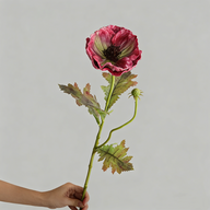 26" Real-Touch Artificial Poppy Flower – Faux Floral for Wedding & Home Decor