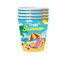 Bulk 100 Pcs 9oz Disposable Paper Cups Thickened Colorful Summer Party Cups Wholesale