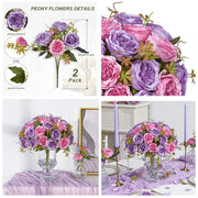 Artificial Silk Peonies 10 Pcs Vibrant Pink 12 Inch Realistic Flowers for Wedding Centerpieces and Home Decor