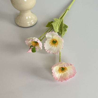 Bulk 23" Artificial Silk Poppy Flowers Fake Poppy with Stems for Home Wedding Party Tables Decor Wholesale