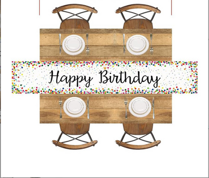 Bulk Birthday Theme Table Runners for Birthday Parties Indoor and Outdoor Wholesale