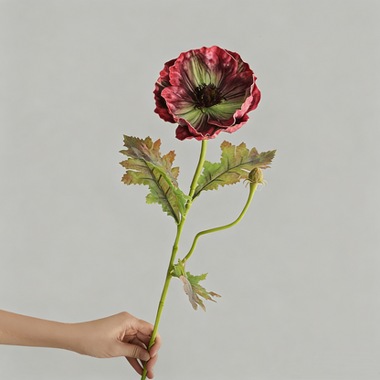 26" Real-Touch Artificial Poppy Flower – Faux Floral for Wedding & Home Decor
