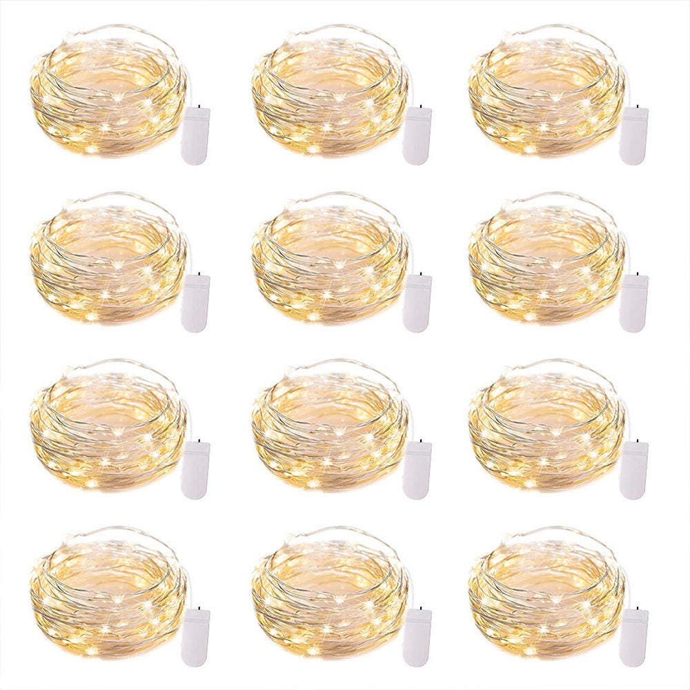 Bulk 12 Pack 6.56 ft 20 LED Battery Operated Fairy Lights for DIY Crafts Wedding Centerpieces Party Bedroom and Christmas Decorations Wholesale