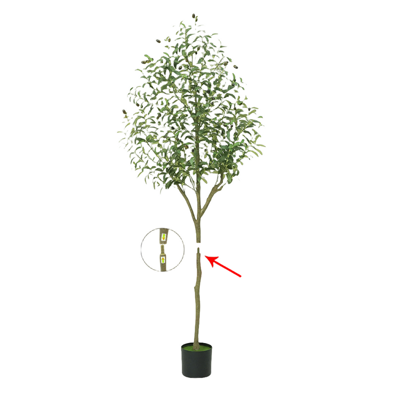 2 Pcs Large Artificial Olive Tree Plants 36 Inch UV Resistant Realistic Trunk Potted Trees