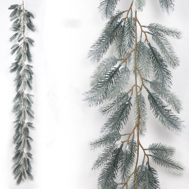 6.5 Ft Artificial Norfolk Pine Garland 6 Pcs Greenery Garland for Table Mantle Wall Indoor Outdoor Christmas Decor