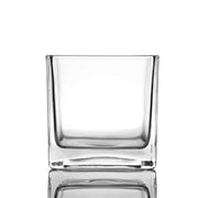 Clear Glass Cube Vases Bulk Set of 12, Square Glass Flower Containers for Artificial Flowers
