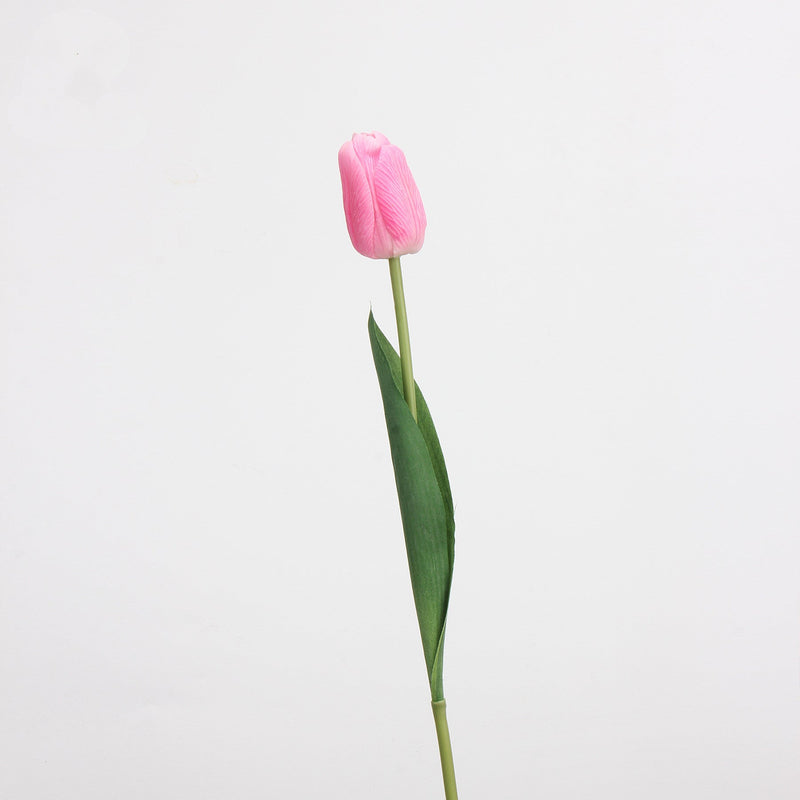 6 Pcs 20 Inch Deep Pink Silk Tulip Stems Artificial Flowers for Home Wedding Decor