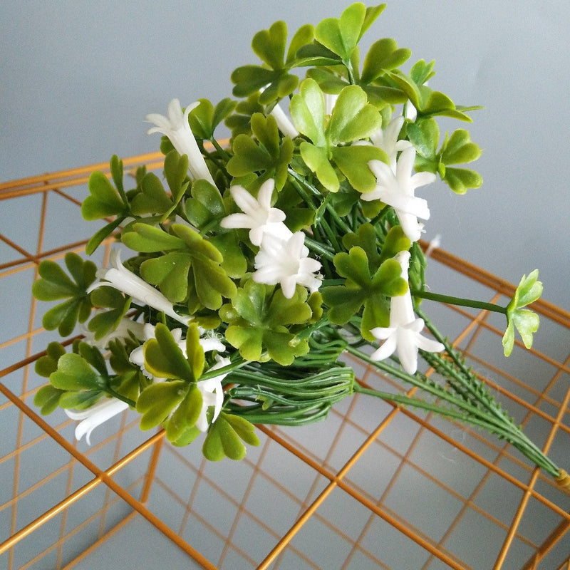 6 Bundles Artificial St. Patrick's Day Flowers Green Silk Bulk for Indoor Outdoor Decor