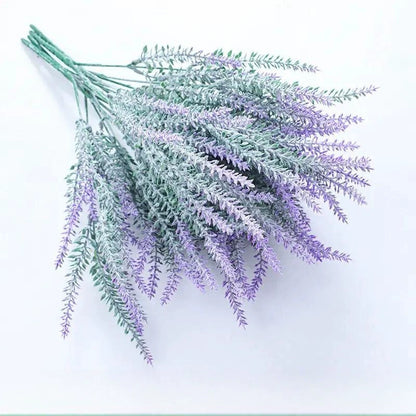 Premium Artificial Lavender Plants 12 Pack UV Resistant Faux Greenery with Rustproof Stems for Indoor Wedding & Outdoor Home Decor