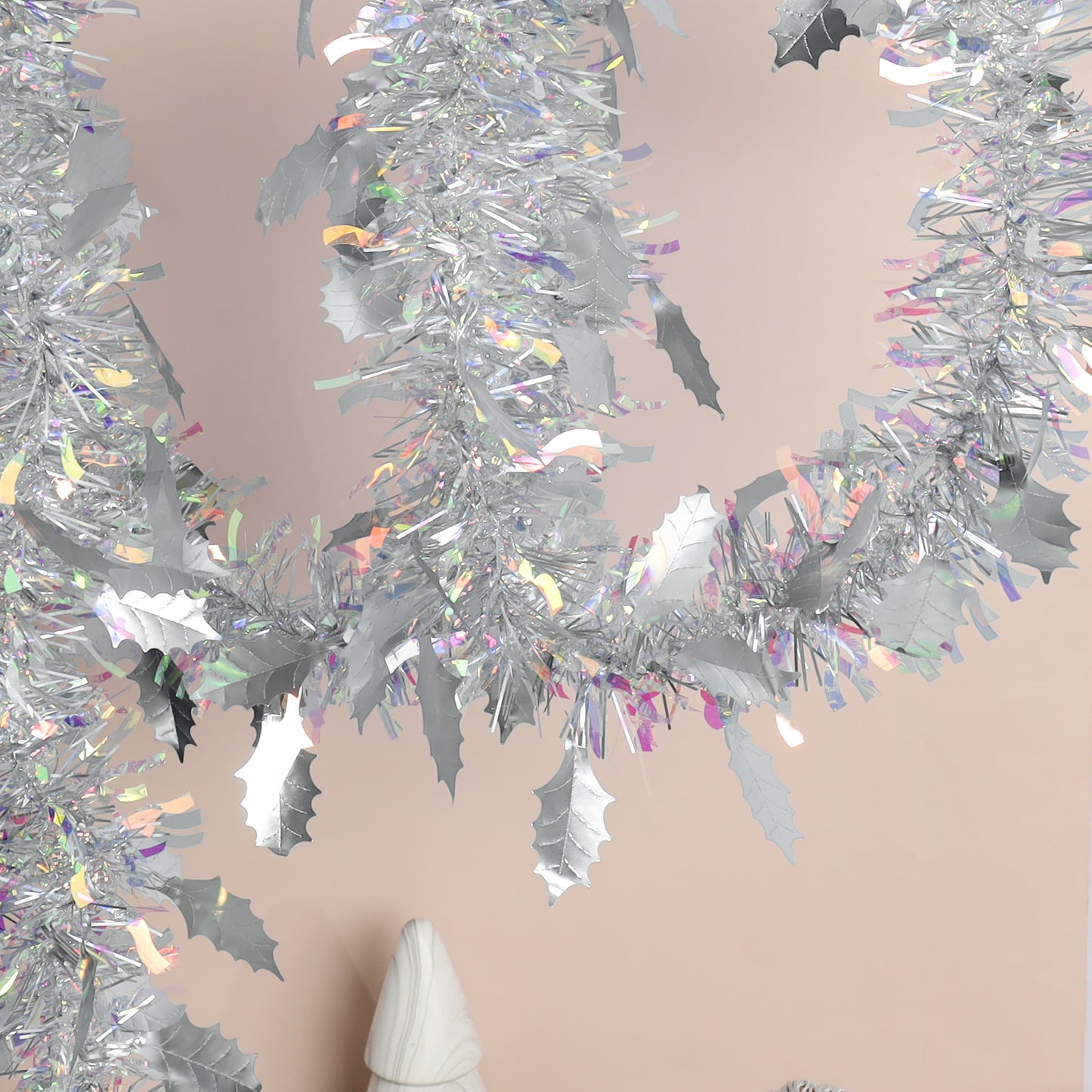Bulk 70.8 inches Shiny Leaf Tinsel Garland for Birthday, Holiday, and Christmas Party Decorations Wholesale