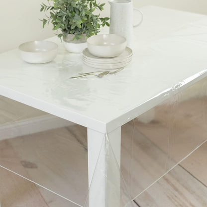 Bulk 60" x 84" Rectangular Clear Plastic Tablecloth Protector 100% Waterproof Oil Spill Proof Table Cover for Dining Tables Parties and Holidays Wholesale