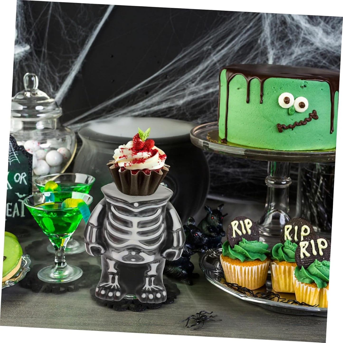 Bulk Halloween Skeleton Cake Stand Plastic Skeleton Frame Base for Cake Decorations Perfect for All Occasions Wholesale
