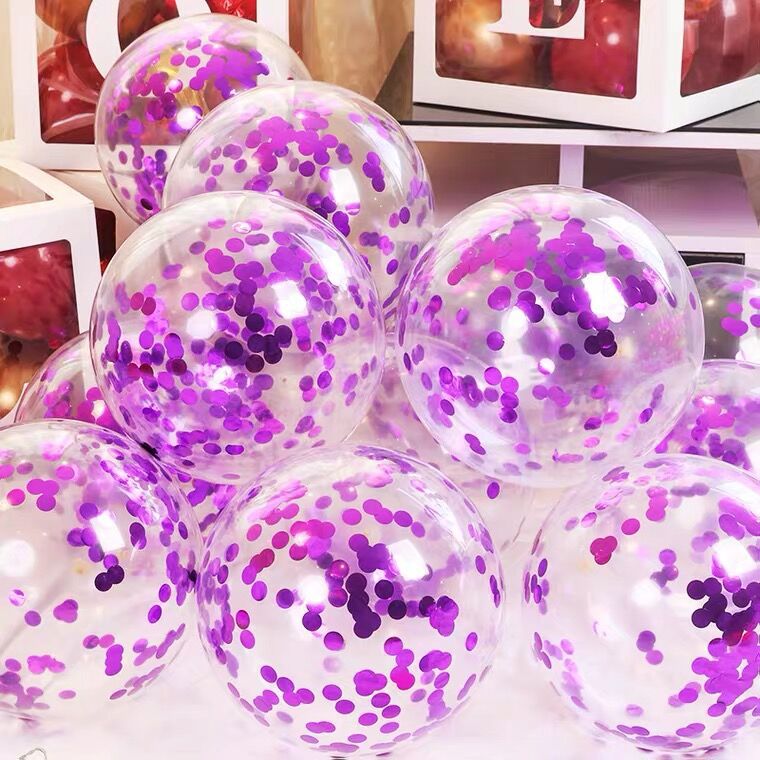 Bulk 100 Pcs 15.7 Inch Glitter Clear Latex Balloons with Sequins Inside for Wedding Birthday Party Baby Shower Decoration Wholesale