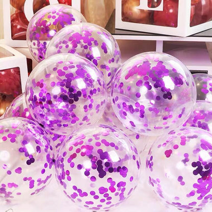 Bulk 100 Pcs 15.7 Inch Glitter Clear Latex Balloons with Sequins Inside for Wedding Birthday Party Baby Shower Decoration Wholesale
