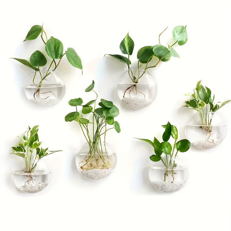 Bulk 4Pcs Wall Hanging Planter Glass Flower Vase Propagation Station for Hydroponic Bathroom Home Office Living Room Decor Wholesale