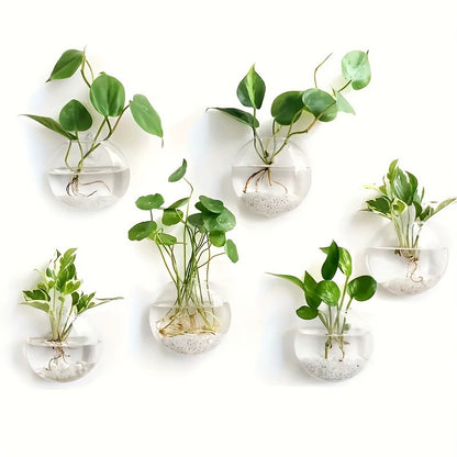Bulk 4Pcs Wall Hanging Planter Glass Flower Vase Propagation Station for Hydroponic Bathroom Home Office Living Room Decor Wholesale