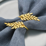 Bulk Set of 20 Gold Metal Leaf Napkin Rings Elegant Napkin Holders for Wedding Dining Table Parties  and Everyday Wholesale