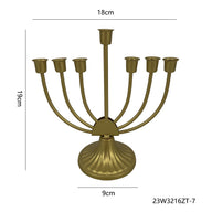 Bulk Hanukkah Menorah Candle Holder Gold 7/9 Branch Candelabra for Jewish & Israel Festival Decor Wholesale