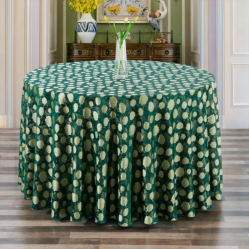 Bulk Jacquard Polyester Round Tablecloth Elegant and Durable Table Cover for Parties and Events Wholesale