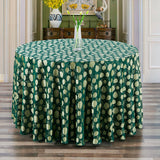 Bulk Jacquard Polyester Round Tablecloth Elegant and Durable Table Cover for Parties and Events Wholesale