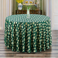 Bulk Jacquard Polyester Round Tablecloth Elegant and Durable Table Cover for Parties and Events Wholesale