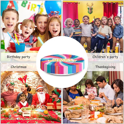 Bulk 100Pcs Summer Party Essentials 7 Inch Disposable Birthday Party Dessert and Dinner Plates Perfect for Pool Parties Wholesale