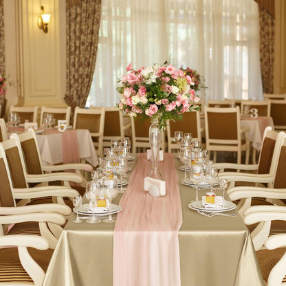 Bulk 4 Pack Satin Tablecloths 102x58 Inch for Wedding Banquet Party Events Decorations