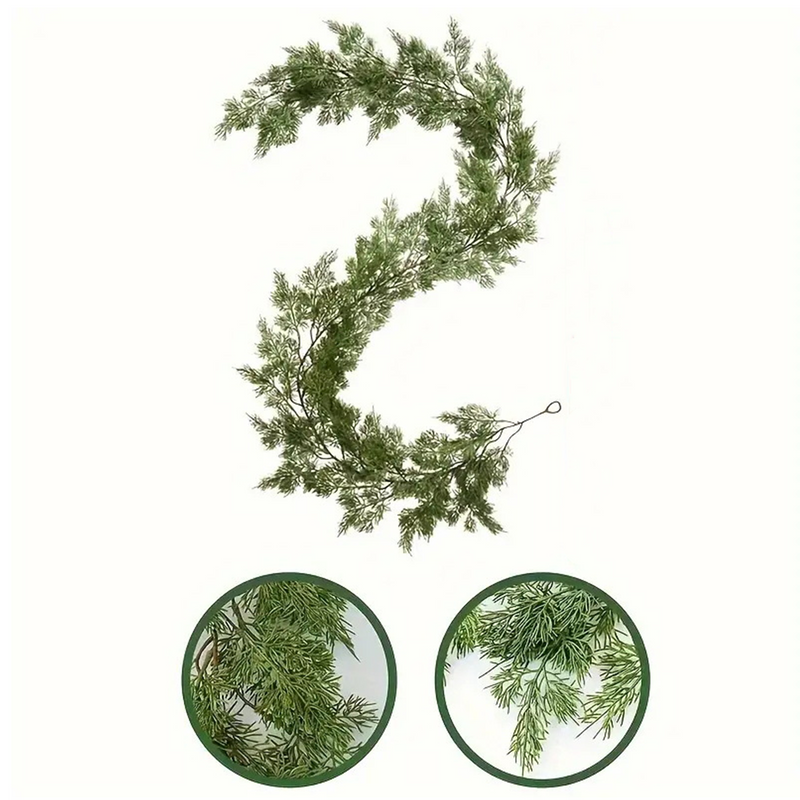 6 Ft Artificial Real Touch Cedar Garland Christmas Decoration, Bulk Quantity
