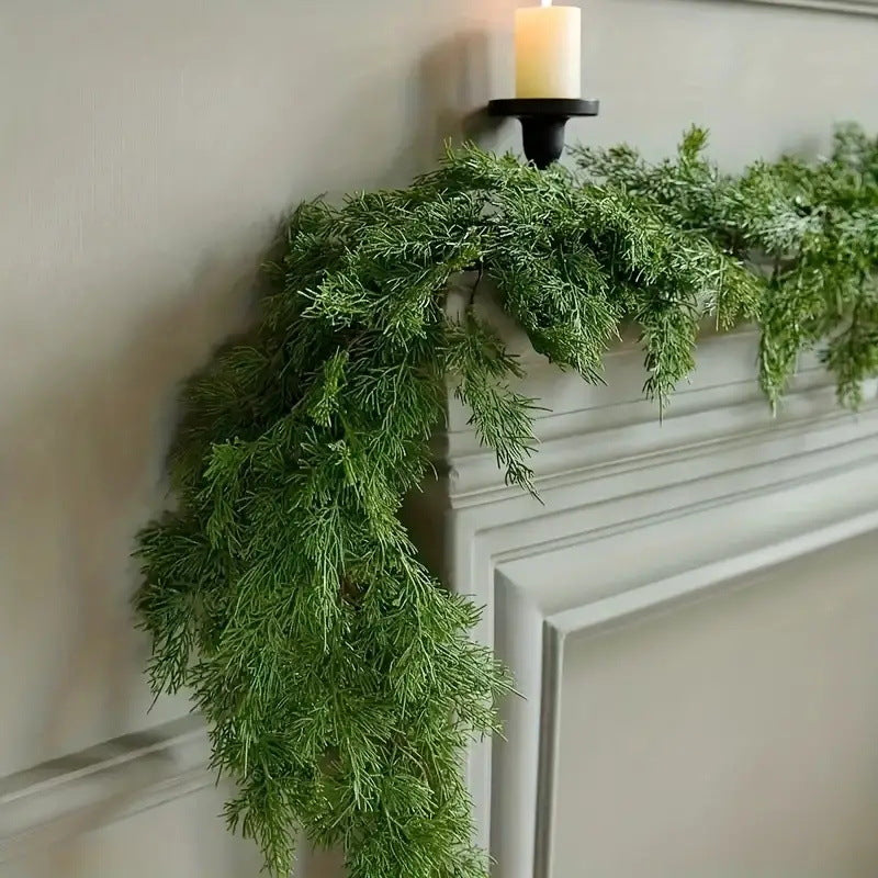 6 Ft Artificial Real Touch Cedar Garland Christmas Decoration, Bulk Quantity