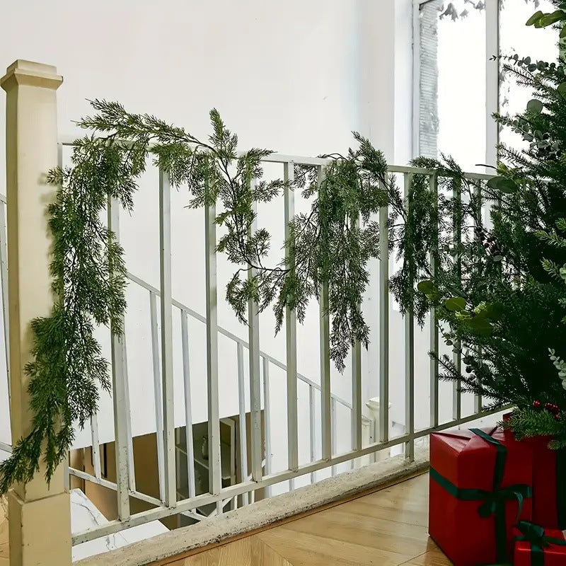 6 Ft Artificial Real Touch Cedar Garland Christmas Decoration, Bulk Quantity