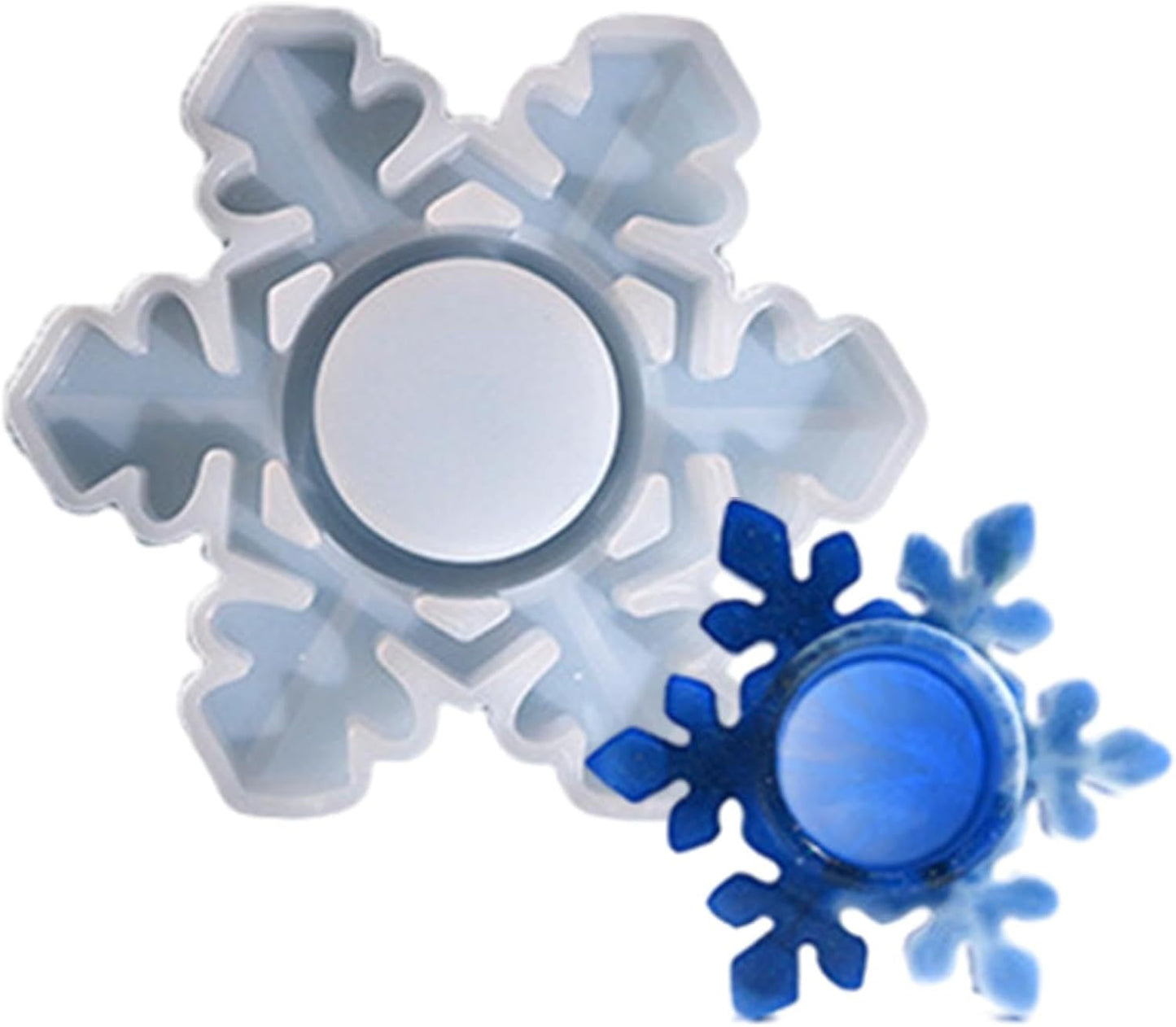 Bulk Snowflake Candle Holder Silicone Mold Resin Snowflake Candle Stand Mold for Home Decor and Craft Projects Wholesale