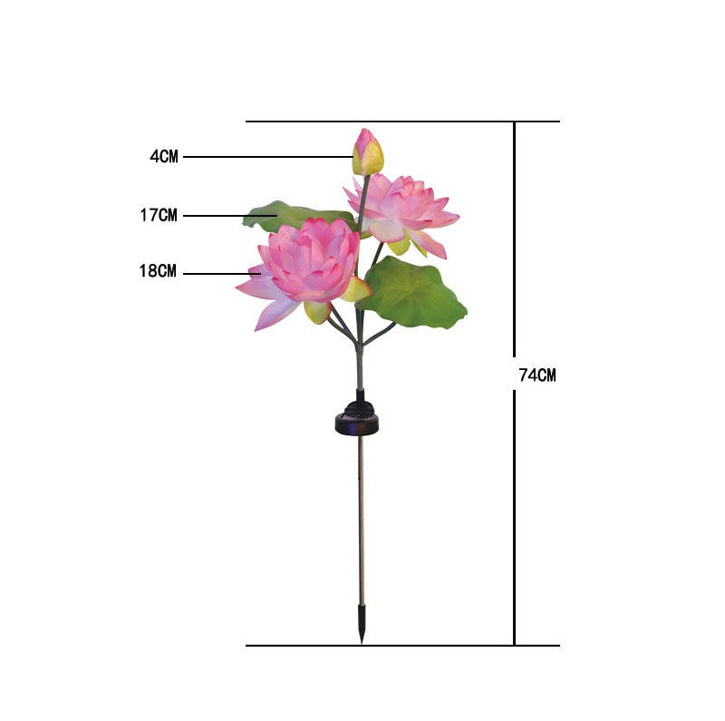 Artificial Lotus Water Lily LED Solar Light Lamp for Outdoors, Bulk Quantity