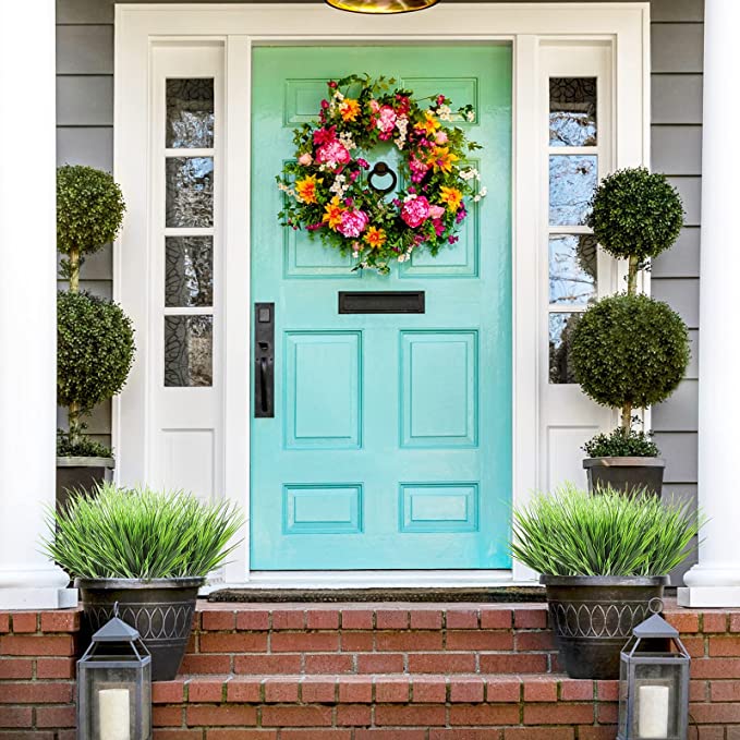 Premium 6 pcs UV Resistant Artificial Greenery Bushes High Quality Outdoor Garden Décor for Porch Landscaping Events